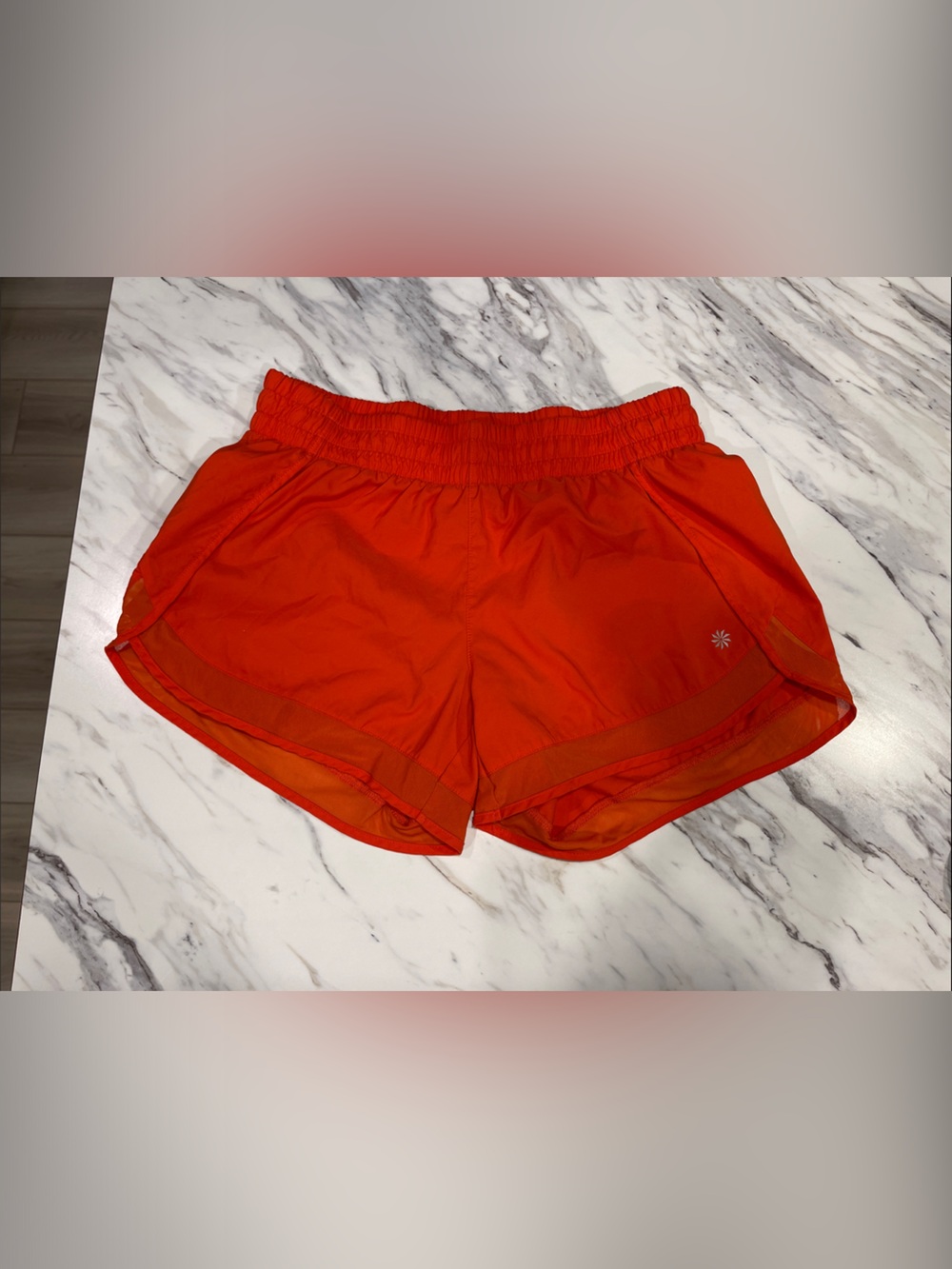 Athleta Bright Orange Running Shorts